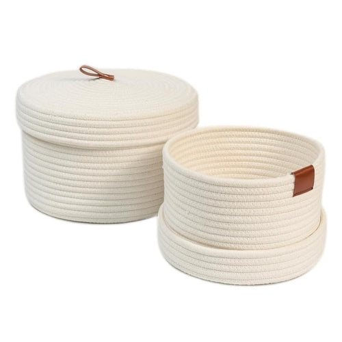 Handwoven Jute Round Gift Basket 5x7"