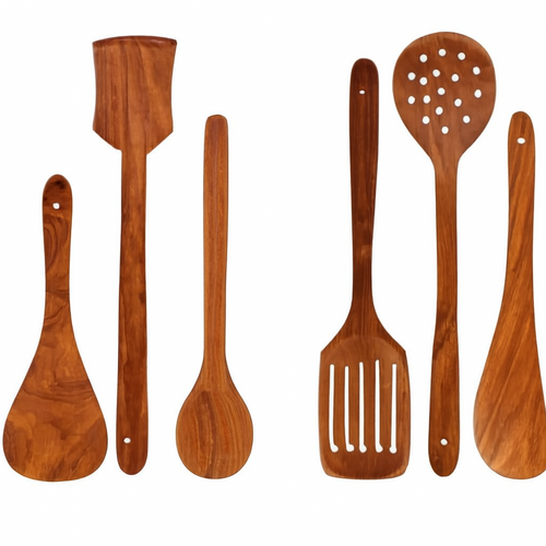 6-Piece Wooden Kitchen Utensil Set